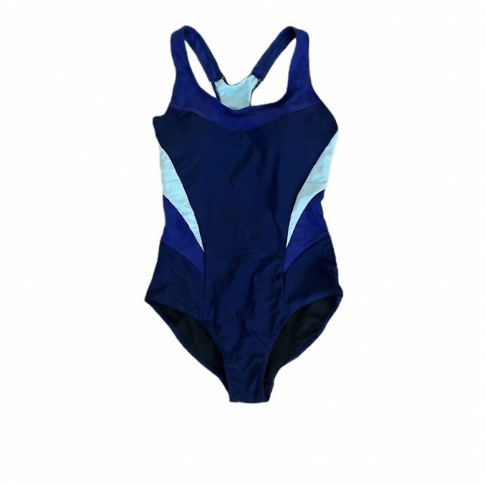 Color block One Piece Swimsuit - Blue & Teal - Size M - NWOT - Picture 2 of 4